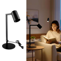 Lampada LED da tavolo scrivania comodino GU10 elegante moderna luce orientabile salotto ufficio camera albergo 230V NERO