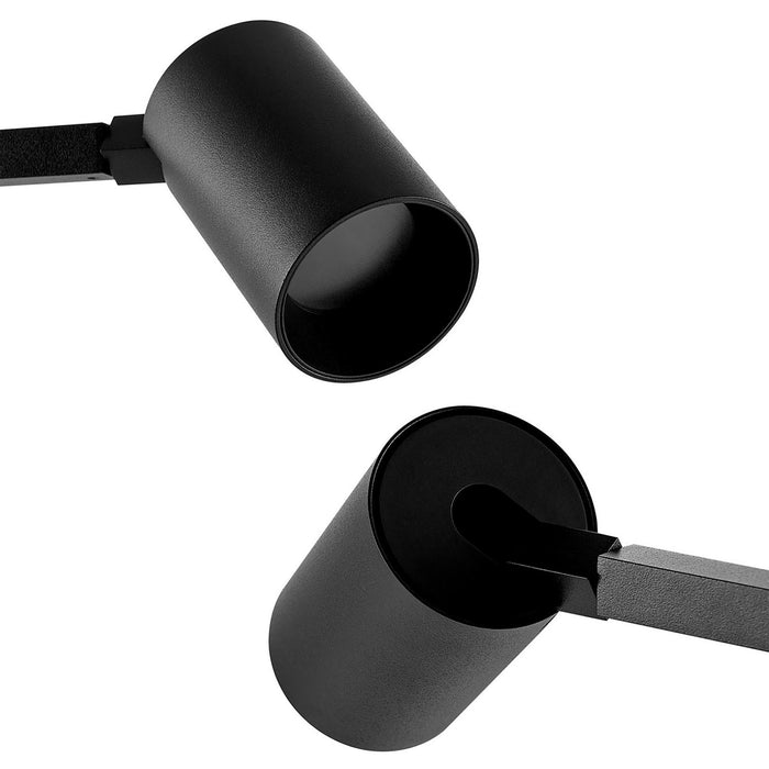 Lampada LED da tavolo scrivania comodino GU10 elegante moderna luce orientabile salotto ufficio camera albergo 230V NERO