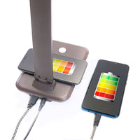 Lampada da tavolo pieghevole 180° 3 colori con ricarica wireless QI 10W AT76284