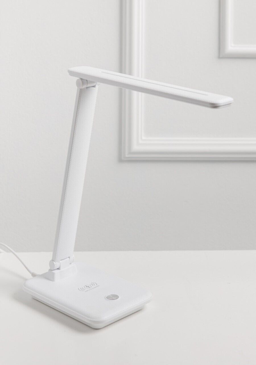 Lampada da tavolo pieghevole 180° 3 colori con ricarica wireless QI 10W AT76284