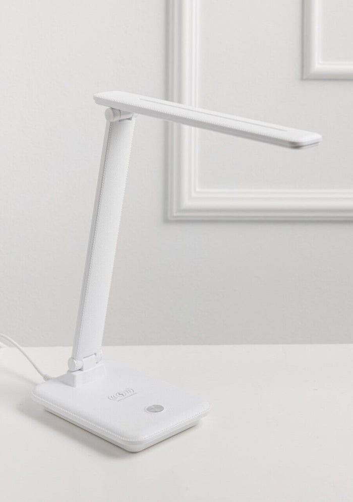 Lampada da tavolo pieghevole 180° 3 colori con ricarica wireless QI 10W AT76284