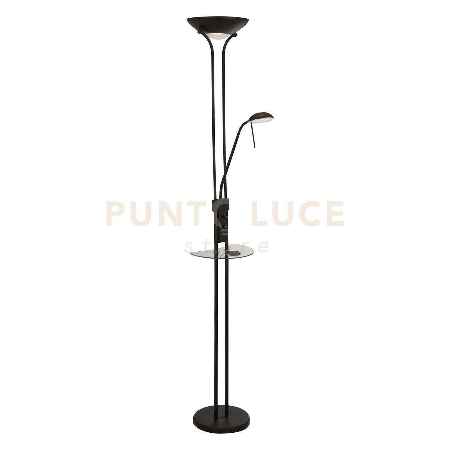 Lampada da terra LED USB wireless per mamma e bambino - Nero opaco