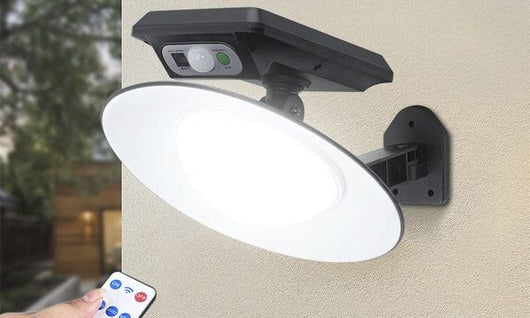 Lampada faro solare con sensore di movimento + telecomando 1.5W KF-028