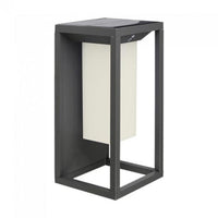 Lampada led 2W da muro autoalimentata grigio chip samsung con pannello solare e sensore 3000K IP65 - sku 784