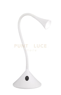 VIPER LAMPADA DA TAVOLO/APPLIQUE LED 3W 350lm, 3000K CON BRACCIO FLESSIBILE BIANCA H.32 CM