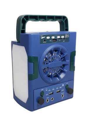 Lampada torcia emergenza solare campeggio 2 lampadine cassa bluetooth FM HP-666