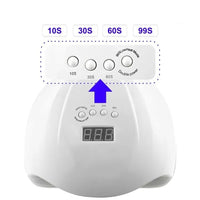 Lampada unghie UV 54W fornetto unghie 36 led nail art ricostruzione SUN X