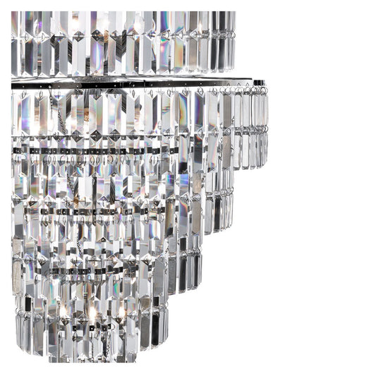 Lampadario Empire 13Lt - Metallo cromato e cristallo trasparente