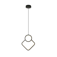 Lampadario LED a Sospensione 12W dal Design Moderno 28*196cm Colore Nero 4000K SKU-14999