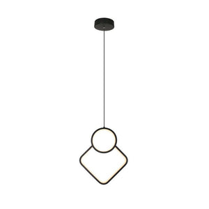 Lampadario LED a Sospensione 12W dal Design Moderno 28*196cm Colore Nero 4000K SKU-14999