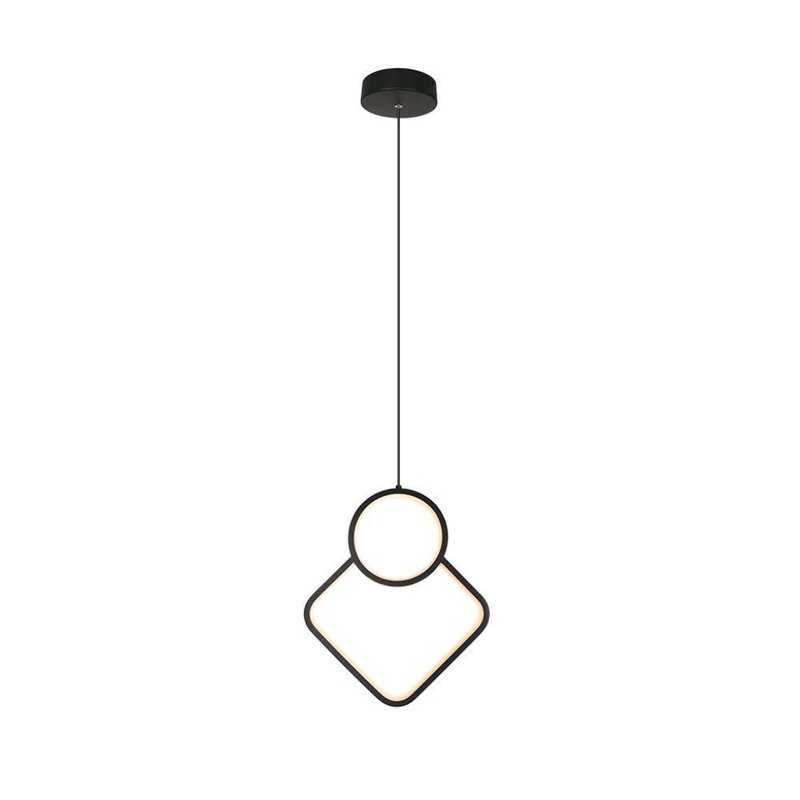 Lampadario LED a Sospensione 12W dal Design Moderno 28*196cm Colore Nero 4000K SKU-14999
