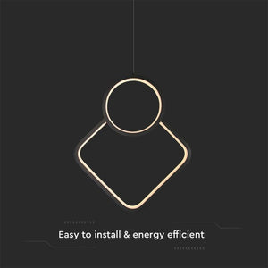 Lampadario LED a Sospensione 12W dal Design Moderno 28*196cm Colore Nero 4000K SKU-14999