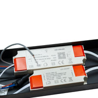 Lampadario moderno ufficio lampada pendente LED 70W CCT doppio LED con telecomando luce dimmerabile sospensione studio 230V NERO