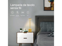 Lampade da Tavolo per Bar Comodino Ristorante Luce LED 2700K Regolabile 5000mAh Ricaricabile