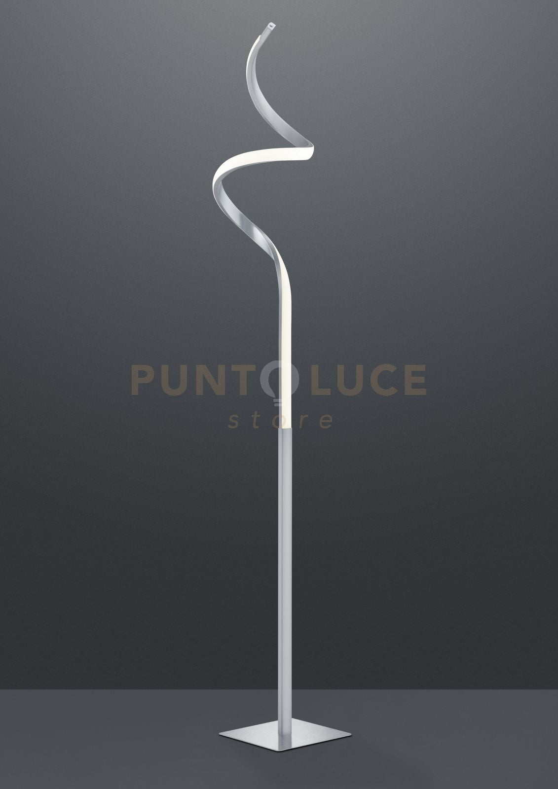 COURSE PIANTANA LED 11W 1150lm, 3000K ONDULATA ACCIAIO SATINATO H. 145CM DIMMERABILE