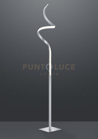 COURSE PIANTANA LED 11W 1150lm, 3000K ONDULATA ACCIAIO SATINATO H. 145CM DIMMERABILE