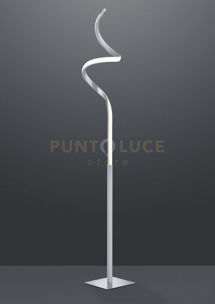 COURSE PIANTANA LED 11W 1150lm, 3000K ONDULATA ACCIAIO SATINATO H. 145CM DIMMERABILE