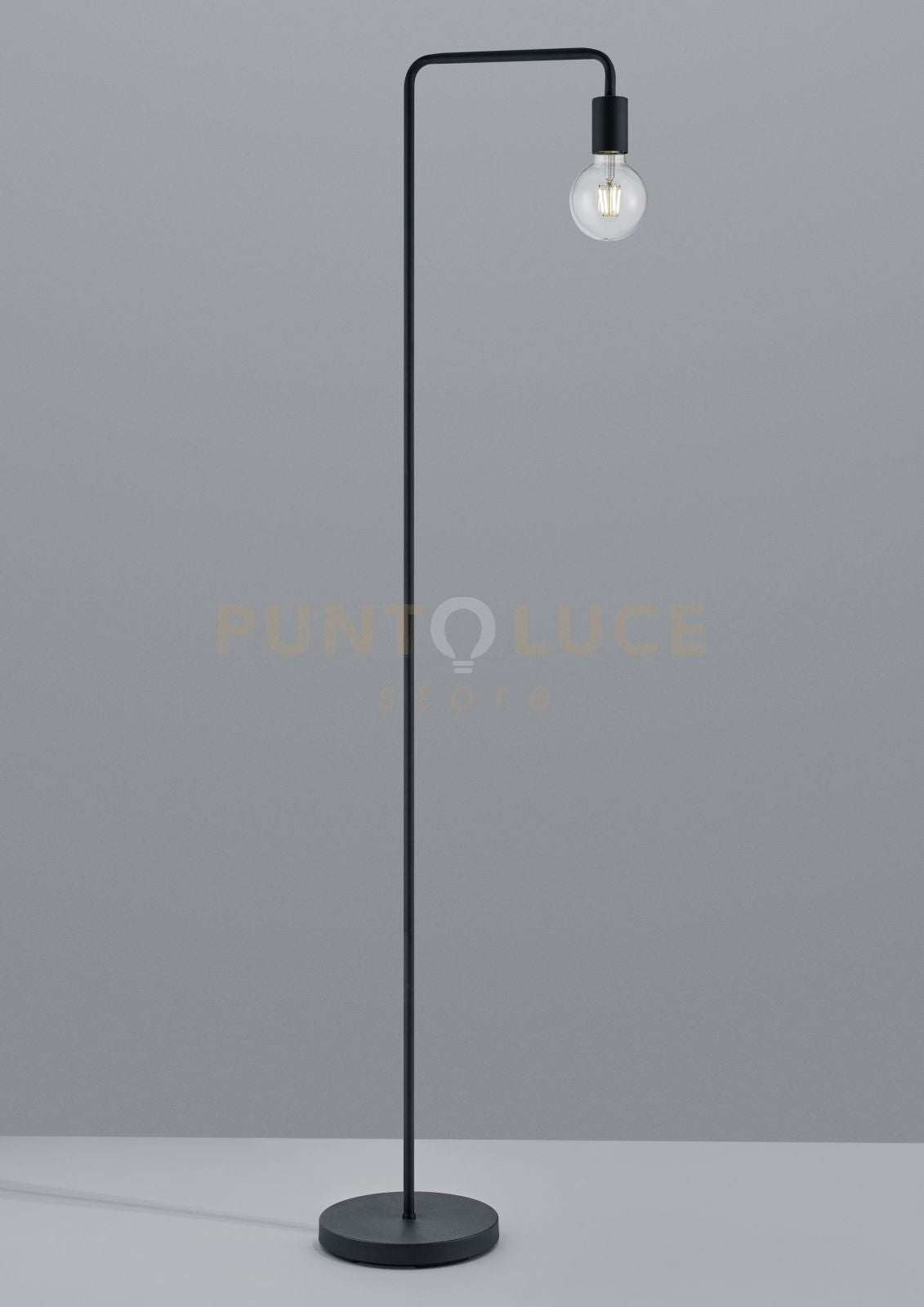 DIALLO PIANTANA TUBO METALLO NERO H. 149CM 1 LUCE ATTACCO E27