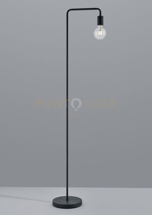 DIALLO PIANTANA TUBO METALLO NERO H. 149CM 1 LUCE ATTACCO E27