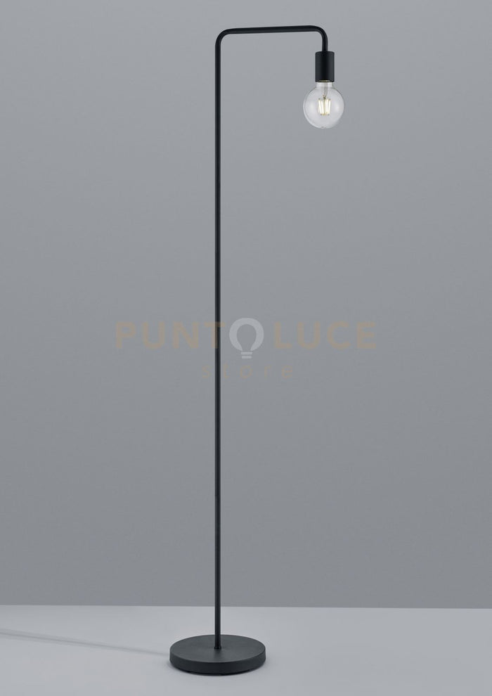 DIALLO PIANTANA TUBO METALLO NERO H. 149CM 1 LUCE ATTACCO E27