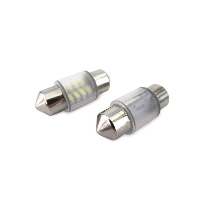 Lampadina Led Micro Siluro T11 28mm 12V 1W Bianco Freddo Per Luci Di Cortesia Nel Parasole 8 Smd 3014