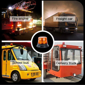 Lampeggiante A LED segnalatore di emergenza magnetico auto 12 - 24V Art.440451