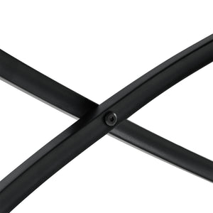 Tavolino da Salotto Dunedin con Piano Rotondo e Base Spirale - Effetto Legno / Nero [en.casa]