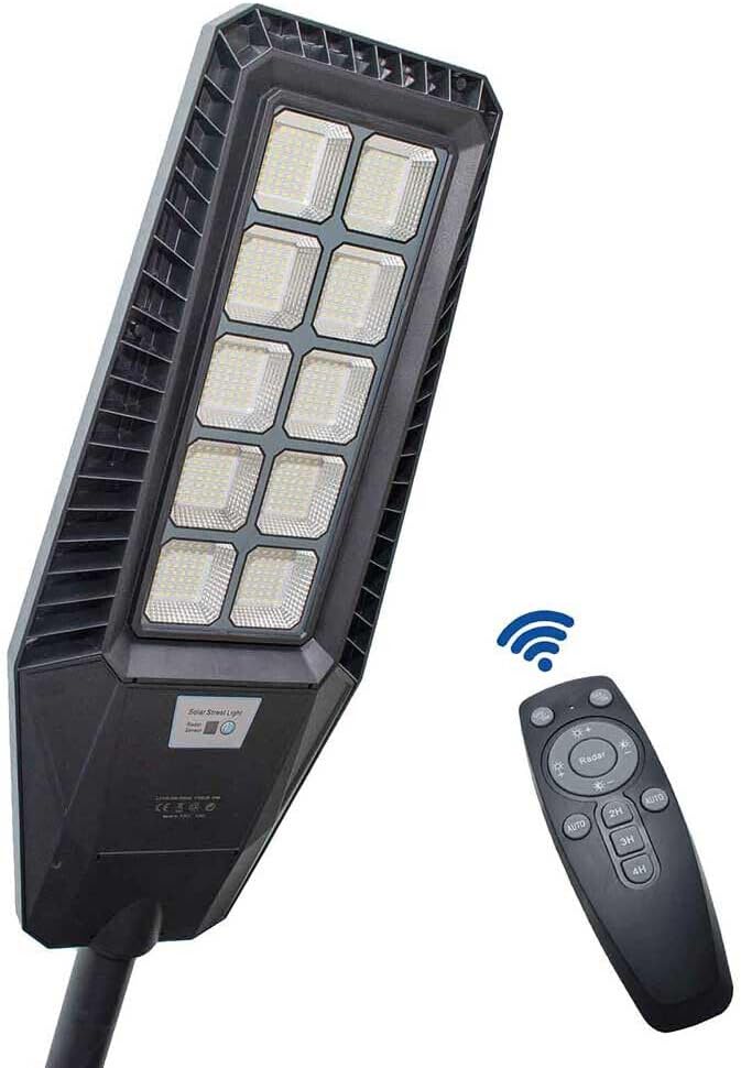 Lampione Solare Armatura Stradale 170w Pannello Solare Crepuscolare