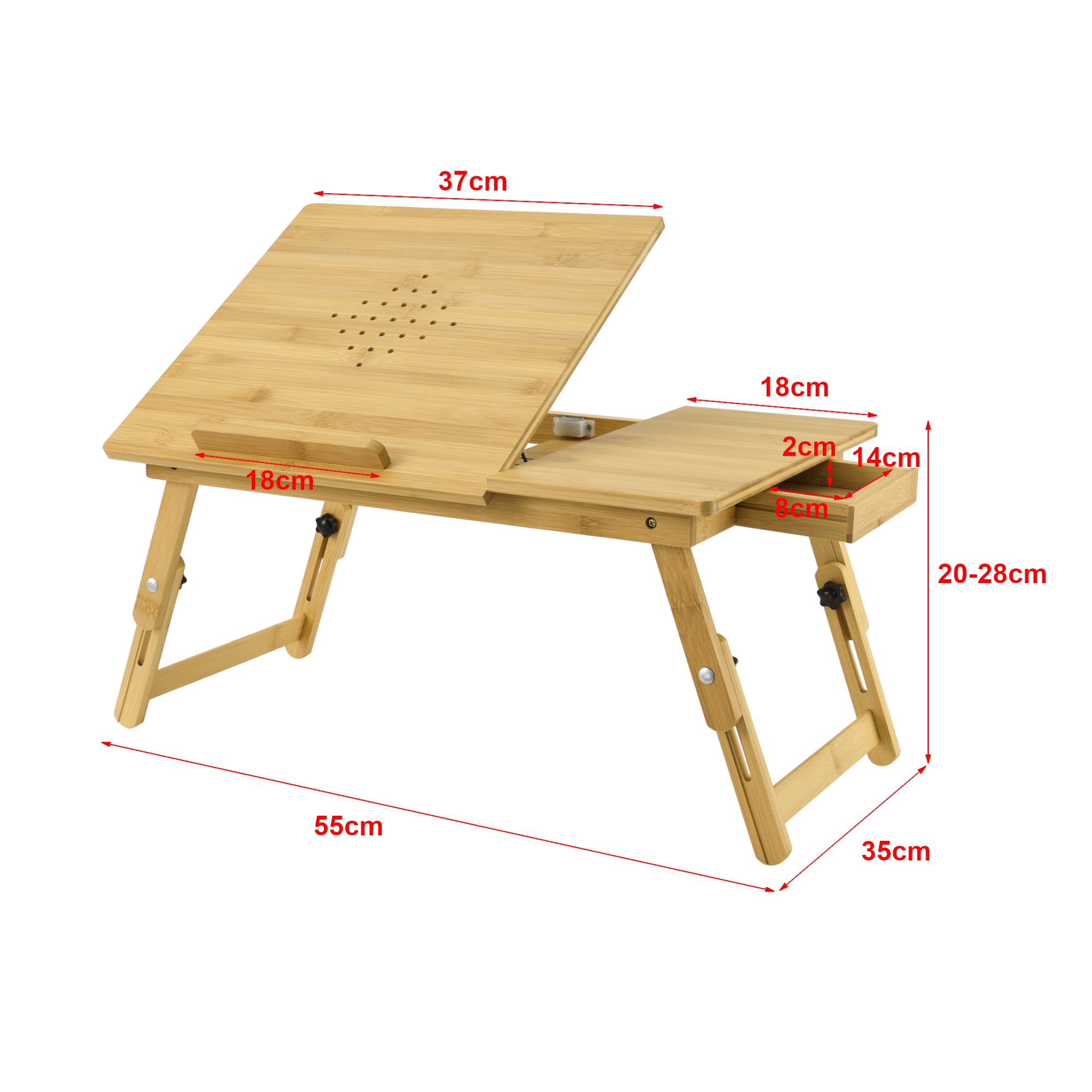 Vassoio di Appoggio Trysil per PC - bambù [en.casa]