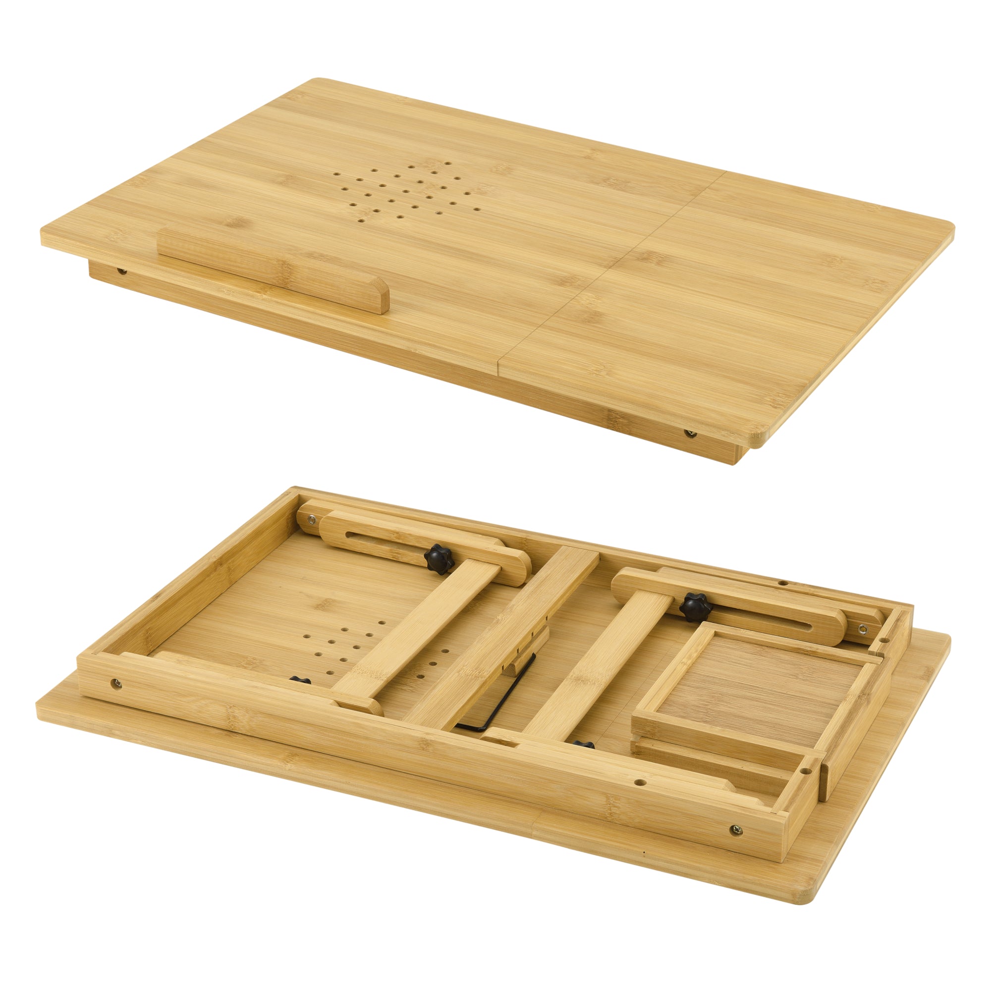 Vassoio di Appoggio Trysil per PC - bambù [en.casa]
