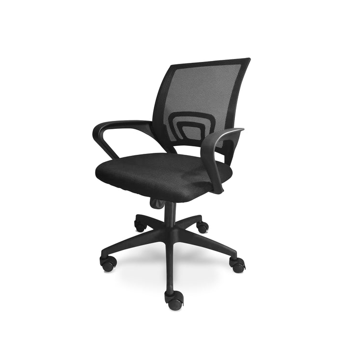Lara - Sedia da ufficio ergonomica ad altezza regolabile con ruote girevoli - colore nero