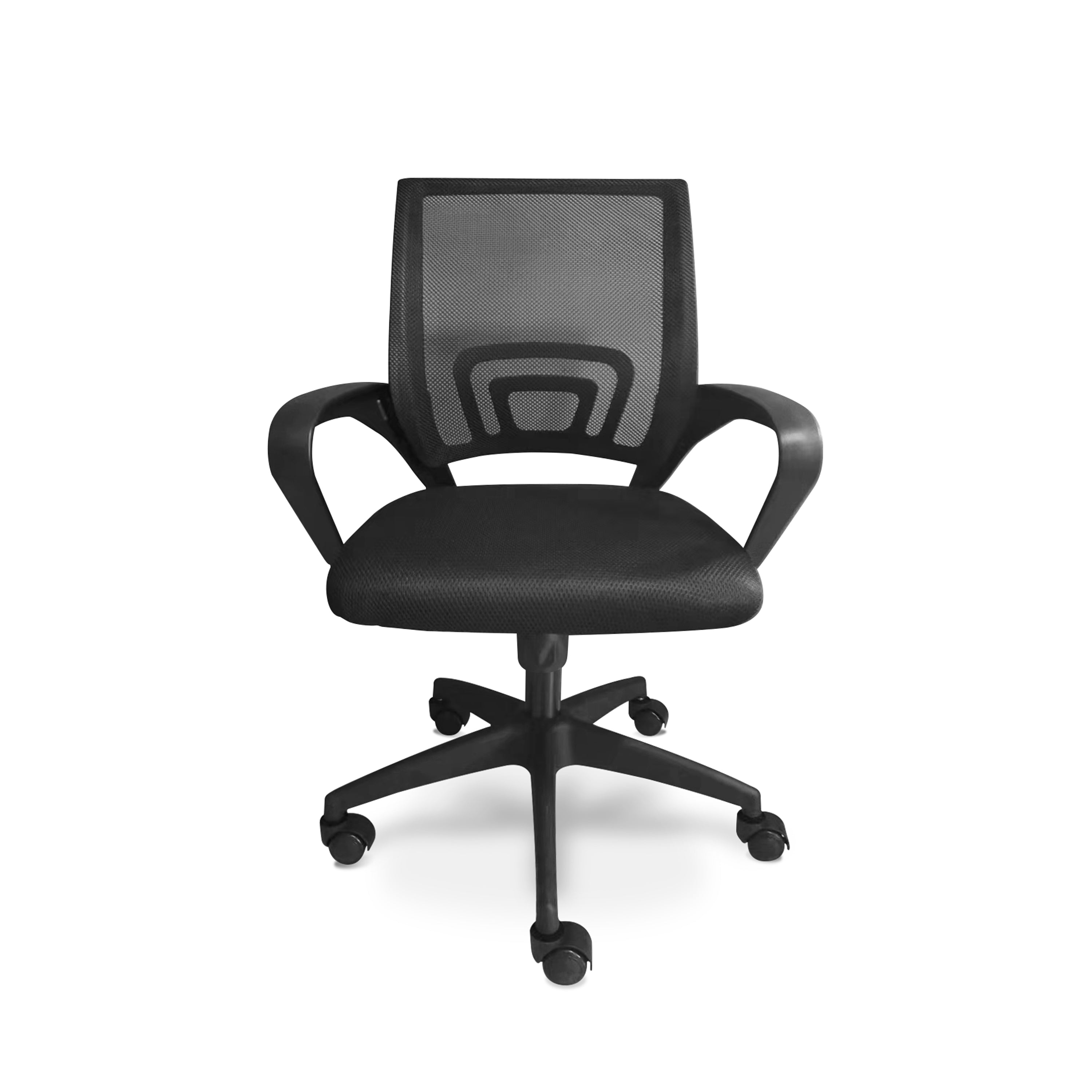 Lara - Sedia da ufficio ergonomica ad altezza regolabile con ruote girevoli - colore nero