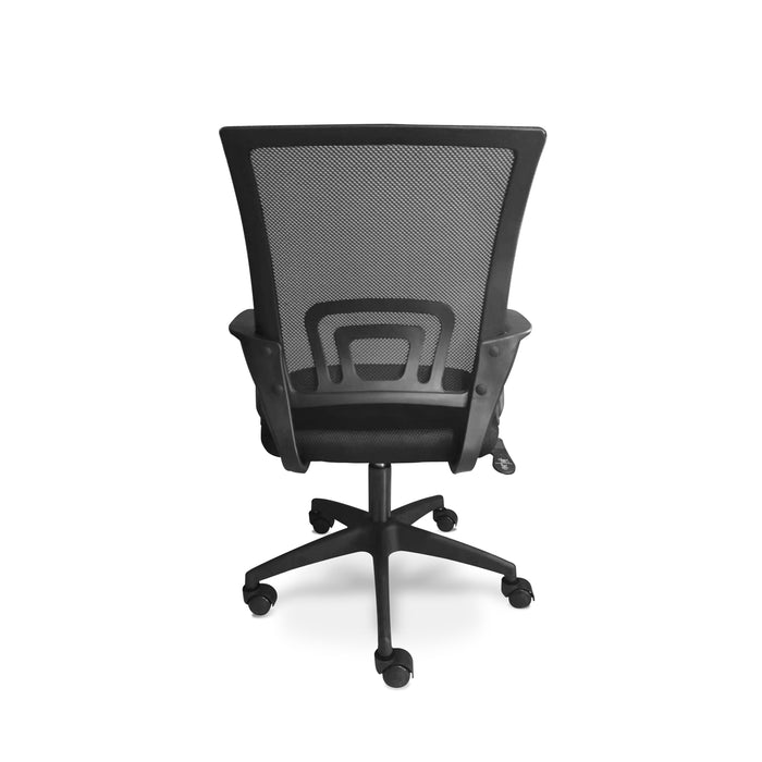 Lara - Sedia da ufficio ergonomica ad altezza regolabile con ruote girevoli - colore nero