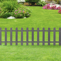 Steccato per Giardino Recinzione a 12 Doghe in WPC 200 x 60 cm - Grigio NEU.HOLZ