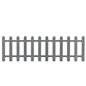 Steccato per Giardino Recinzione a 12 Doghe in WPC 200 x 60 cm - Grigio NEU.HOLZ
