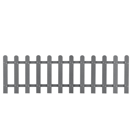 Steccato per Giardino Recinzione a 12 Doghe in WPC 200 x 60 cm - Grigio NEU.HOLZ