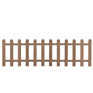 Vendita recinzione decorativa privacy in legno composito (wpc) marrone 200 x 60 cm 03_0001486