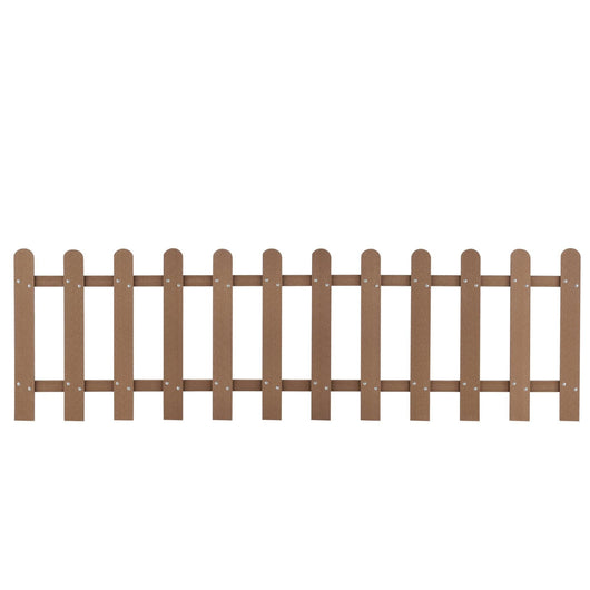 Vendita recinzione decorativa privacy in legno composito (wpc) marrone 200 x 60 cm 03_0001486
