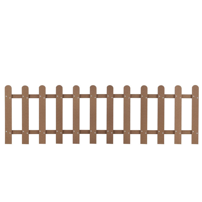 Vendita recinzione decorativa privacy in legno composito (wpc) marrone 200 x 60 cm 03_0001486