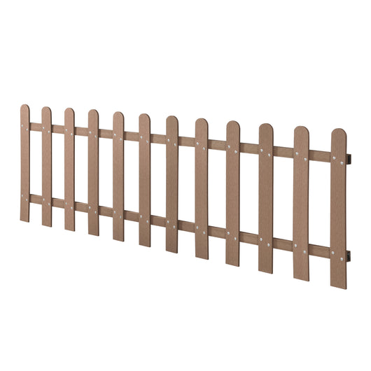 Steccato per Giardino Recinzione a 12 Doghe in WPC 200 x 60 cm - Marrone NEU.HOLZ