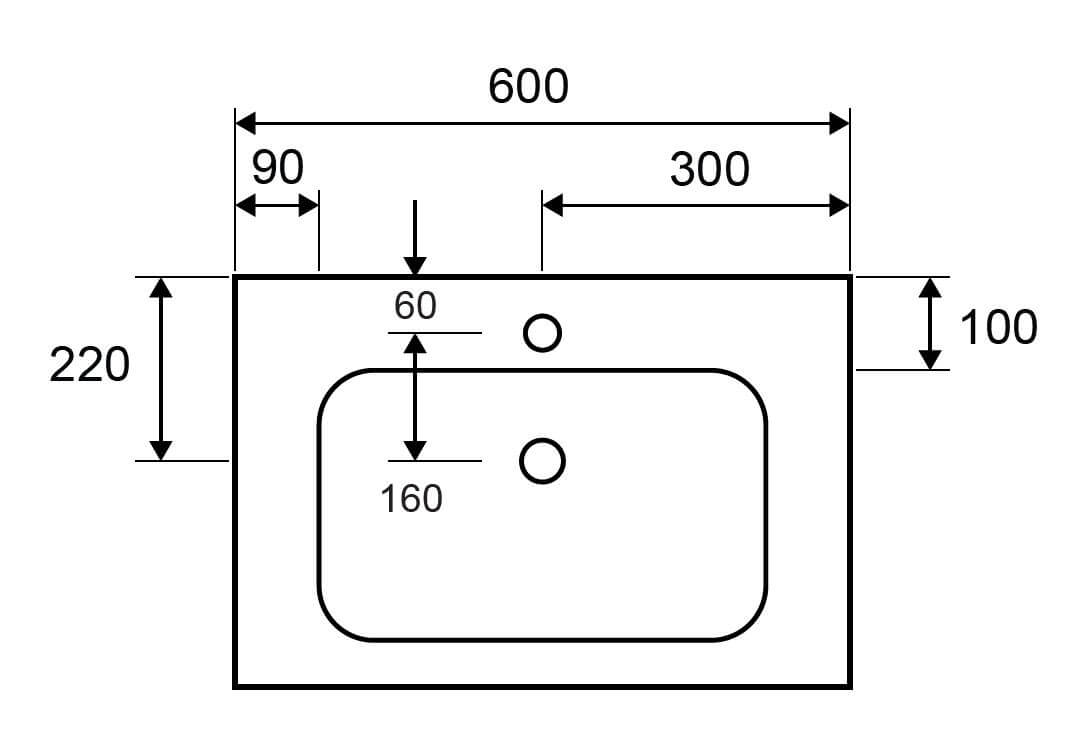 Mobile Bagno Industrial Sospeso 60cm Color Oro
