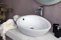 Lavabo bagno da appoggio con troppo pieno 50x39x15 cm bianco Mues Remed