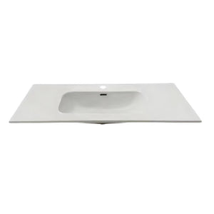 Lavabo consolle da appoggio VAS836-100 101x46.5x14 cm. bianco