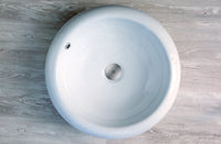 Lavabo da appoggio con troppo pieno 52x17cm bianco Mues Round