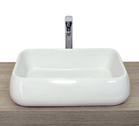 Lavabo da appoggio con troppo pieno 56x43,5x13,5 cm Mues Gary