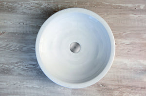 Lavabo da appoggio senza troppo pieno 47x14cm bianco Mues Stutru