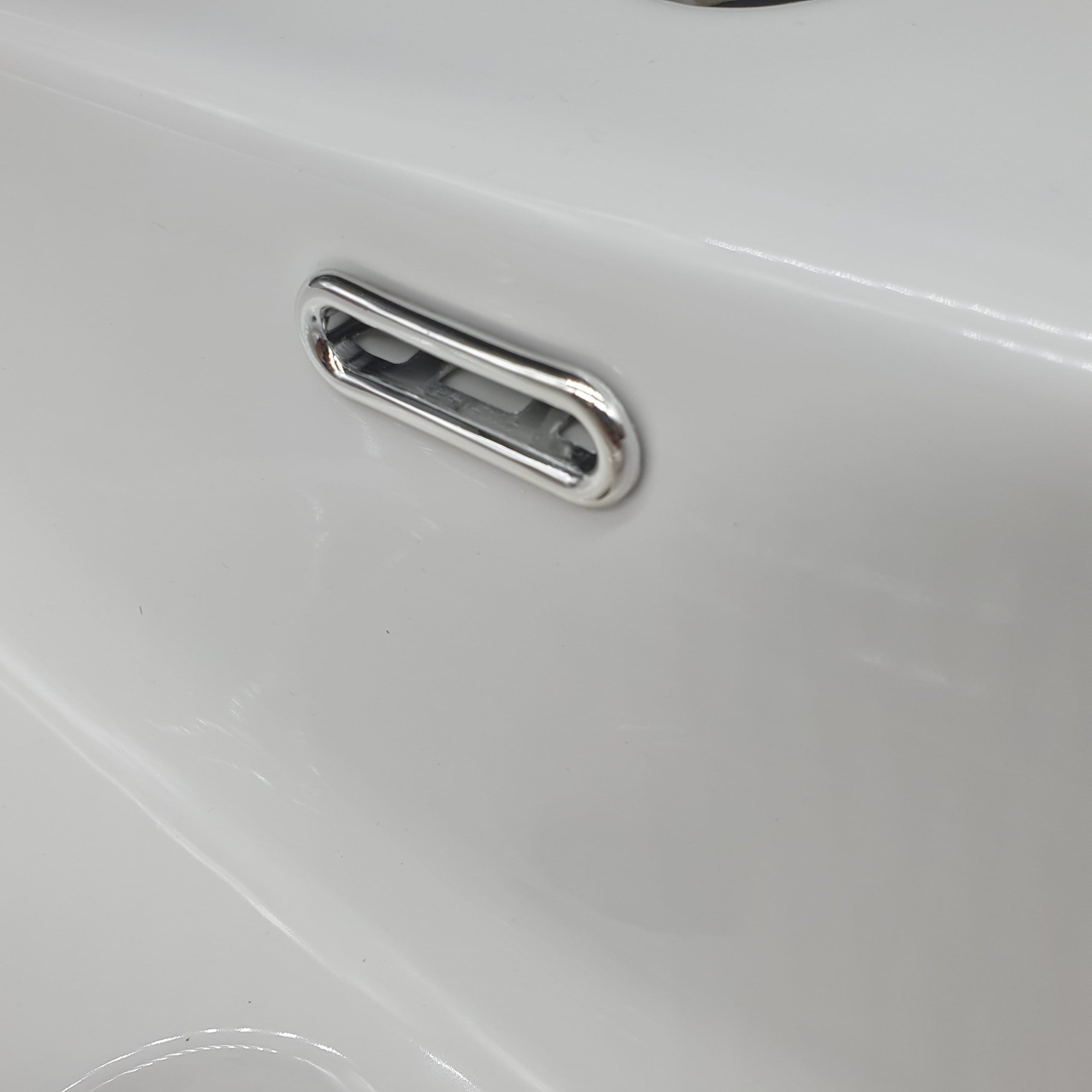 Lavabo da incasso vasca tonda bianco in ceramica 60x46,5 cm