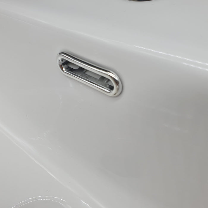 Lavabo da incasso vasca tonda bianco in ceramica 60x46,5 cm