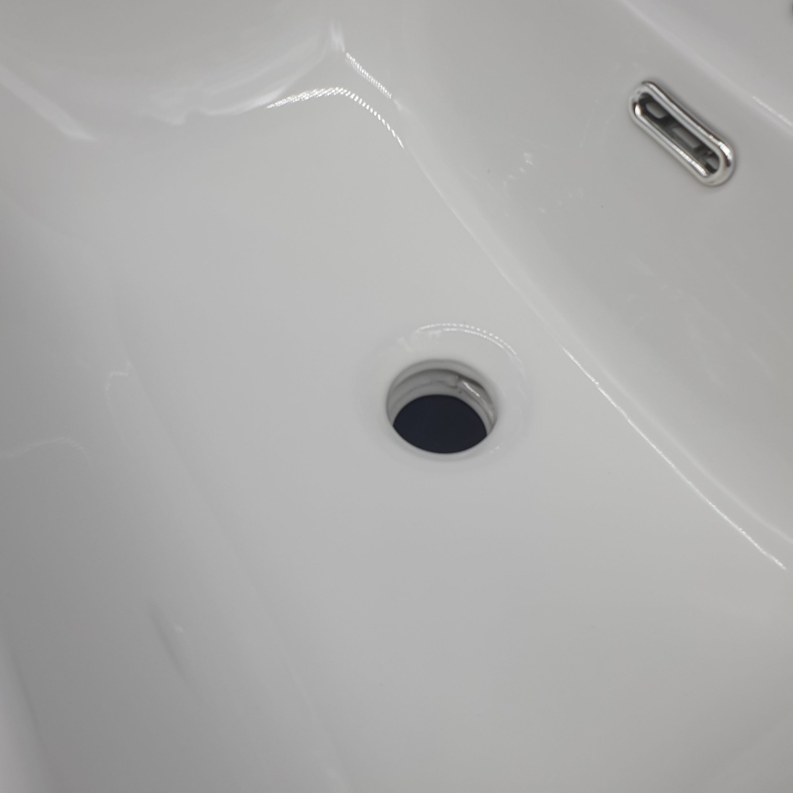 Lavabo da incasso vasca tonda bianco in ceramica 60x46,5 cm