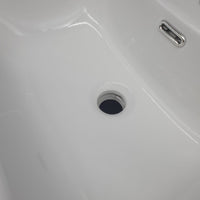 Lavabo da incasso vasca tonda bianco in ceramica 60x46,5 cm